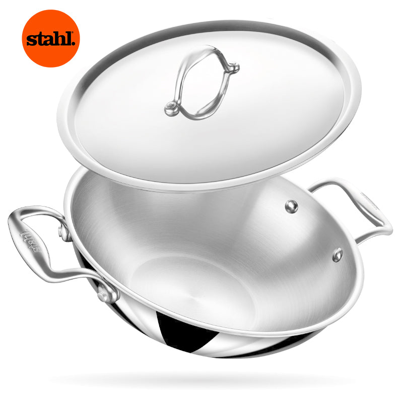 Kadhai - Stahl Kadhai With Lid - 12800 ML/16 Inches