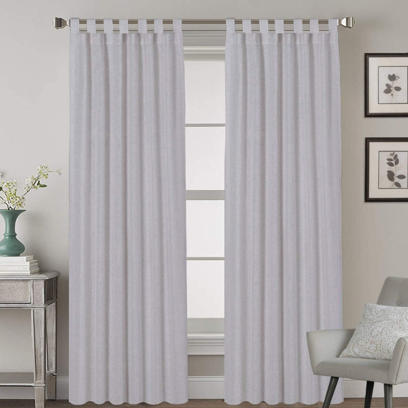 Buy Esme Tab Top Medium Width Curtain - Silver Curtains from Vaaree