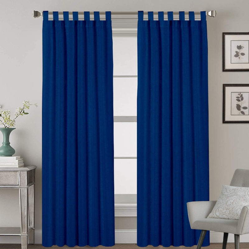 Buy Esme Tab Top Medium Width Curtain - Royal Blue Curtains from Vaaree