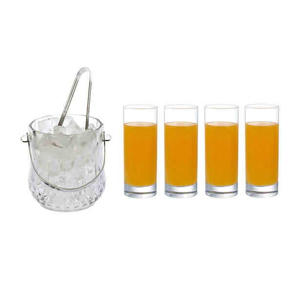 Buy Kylan 1000 MLIce Bucket With 300 ML Glass - Six Piece Set Barware Set from Vaaree