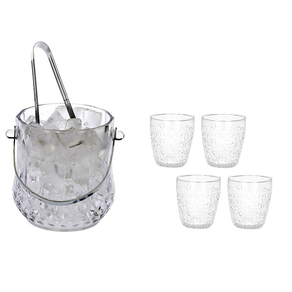 Buy Lynx 1000 MLIce Bucket With 200 ML Glass - Six Piece Set Barware Set from Vaaree