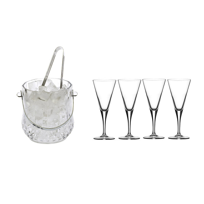 Buy Holt 1000 MLIce Bucket With 150 ML Glass - Six Piece Set Barware Set from Vaaree