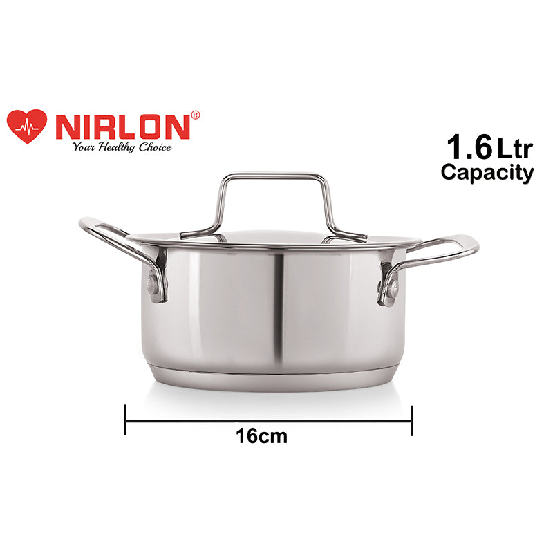 Buy Nirlon Cooking Pot With Lid - 1600 ML/6 Inches Cooking Pot from Vaaree