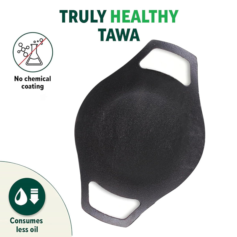 Roti Tawa - Nova Pre Seasoned Cast Iron Concave Tawa