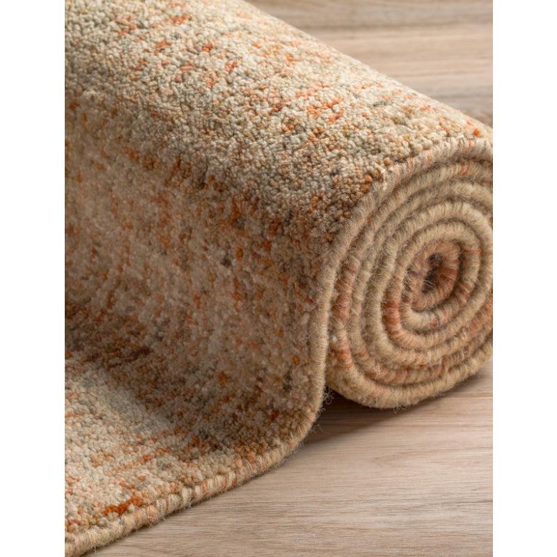 Buy Handloom Harmony Hand Woven Rug - Brown & Orange Rugs from Vaaree