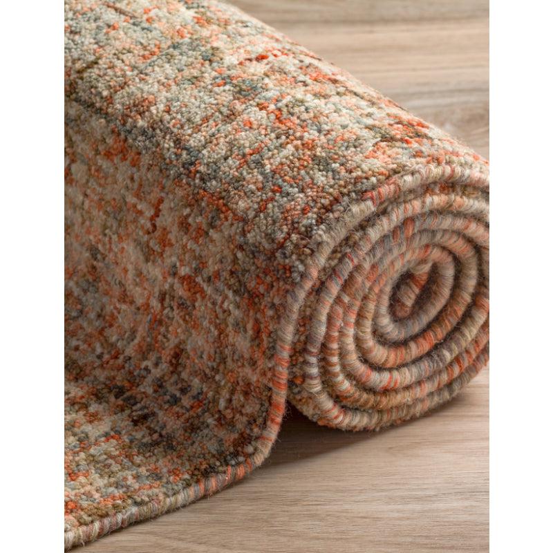 Buy Handloom Harmony Hand Woven Rug - Red & Brown Rugs from Vaaree