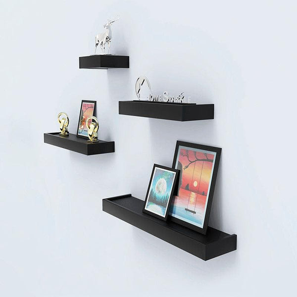 Buy Skyline Shelving Wall Shelf - Black - Set Of Four at Vaaree online | Beautiful Wall & Book Shelves to choose from