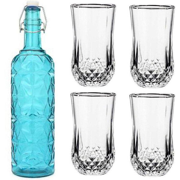 Buy Raiden 1000 ML Water Bottle With 350 ML Glass - Five Piece Set Bottle from Vaaree