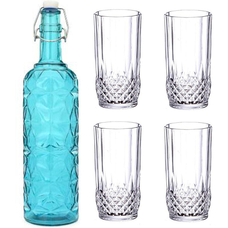 Buy Ridge 1000 ML Water Bottle With 200 ML Glass - Five Piece Set Bottle from Vaaree