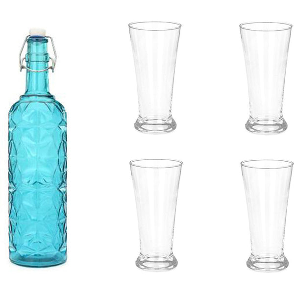 Buy Paxton 1000 ML Water Bottle With 300 ML Glass - Five Piece Set Bottle from Vaaree