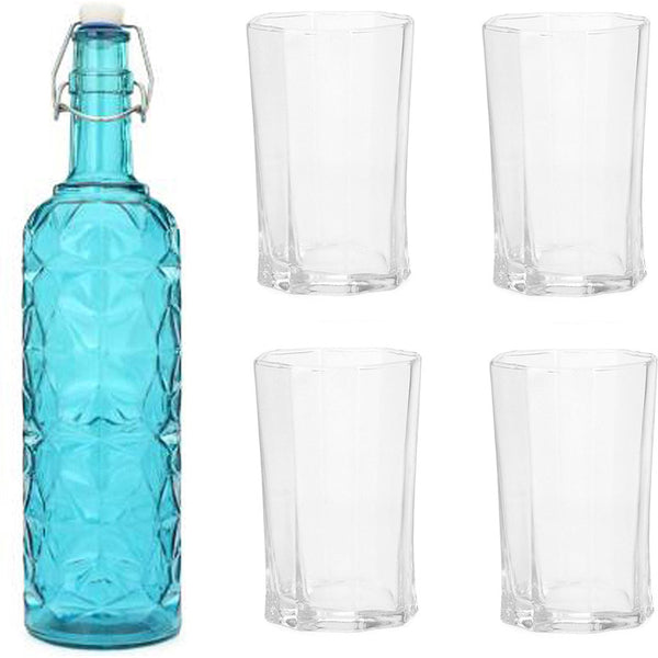 Buy Odin 1000 ML Water Bottle With 200 ML Glass - Five Piece Set Bottle from Vaaree