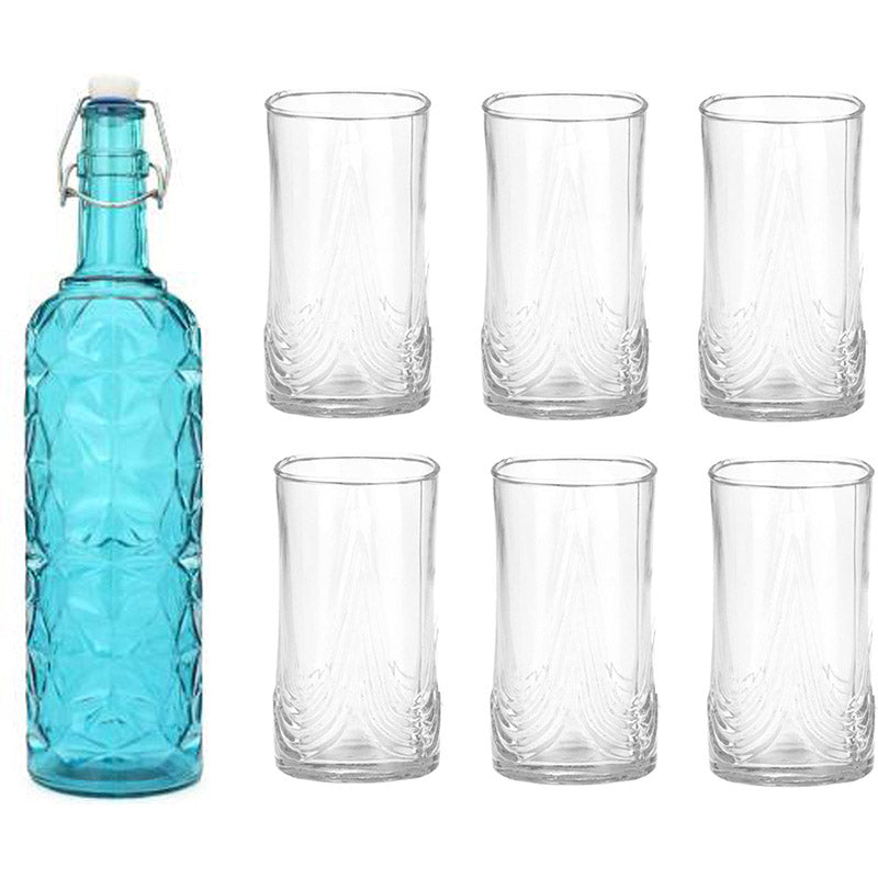 Buy Rafferty 1000 ML Water Bottle With 300 ML Glass - Seven Piece Set Bottle from Vaaree