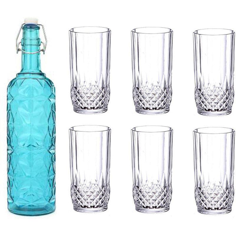 Buy Mco 1000 ML Water Bottle With 200 ML Glass - Seven Piece Set Bottle from Vaaree