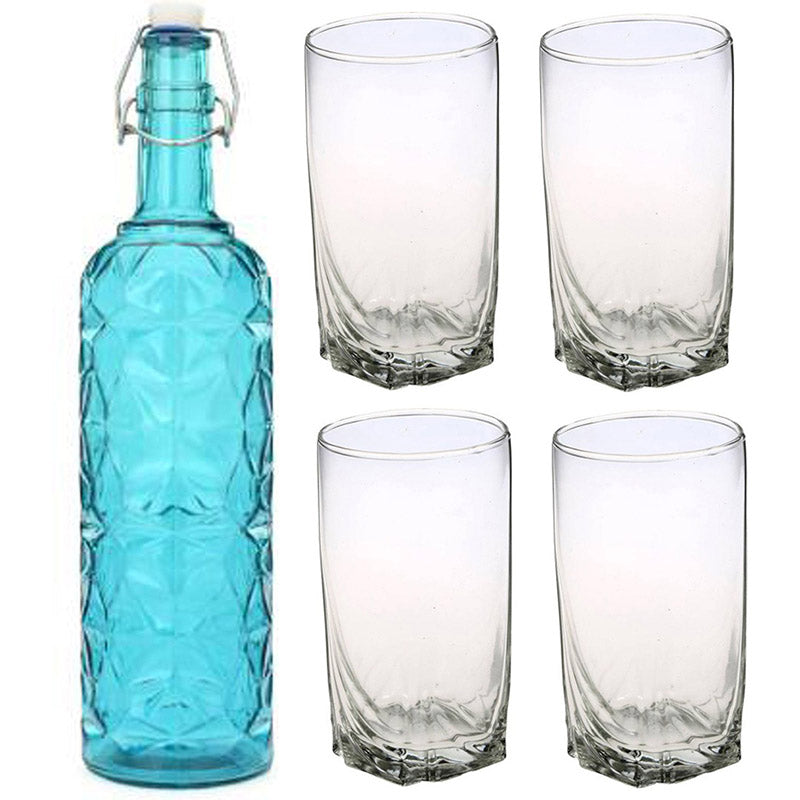 Buy Dash 1000 ML Water Bottle With 300 ML Glass - Five Piece Set Bottle from Vaaree