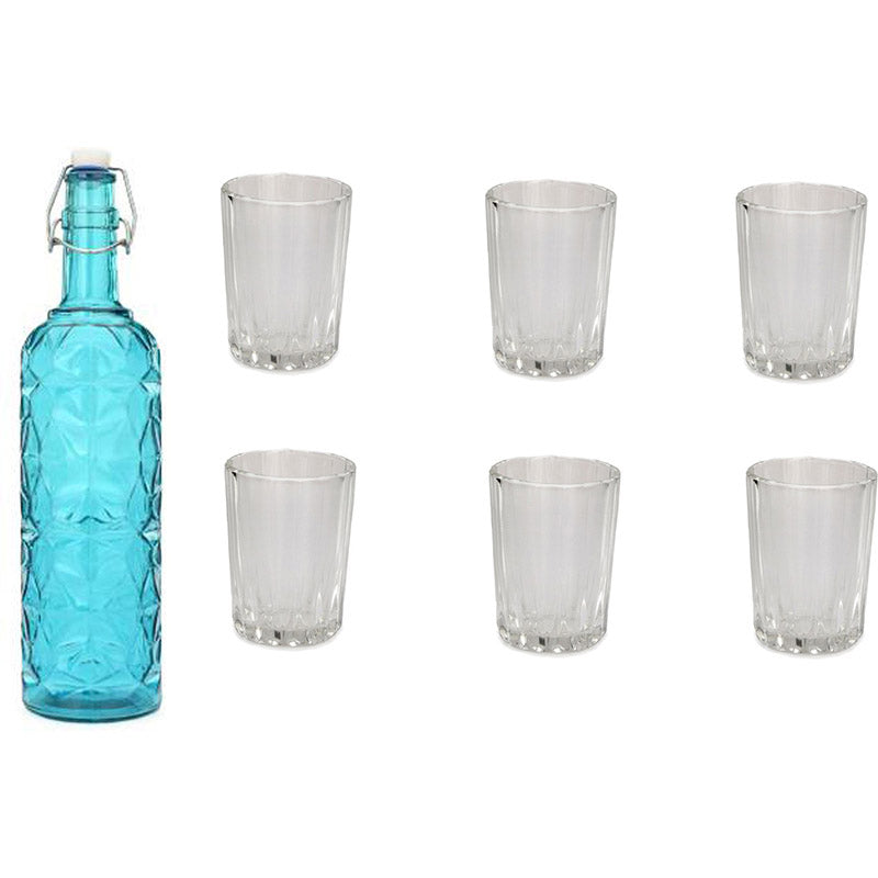 Buy Nolan 1000 ML Water Bottle With 200 ML Glass - Seven Piece Set Bottle from Vaaree