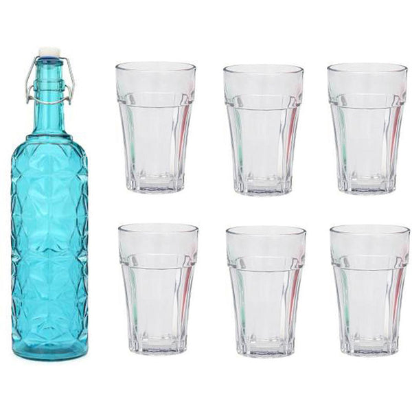 Buy Finlo 1000 ML Water Bottle With 150 ML Glass - Seven Piece Set Bottle from Vaaree