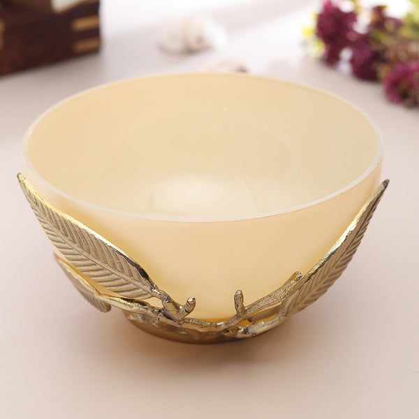 Buy Adro Accent Bowl - Cream Accent Bowls & Trays from Vaaree