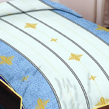 Buy Stellar Stripe Dohar - Blue Dohars from Vaaree