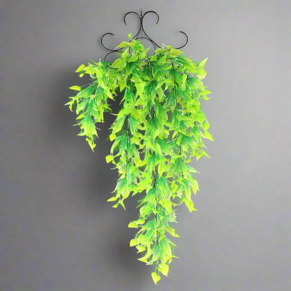 Buy Faux Green Leafy Vine With Metal Wall Stand Artificial Plants from Vaaree