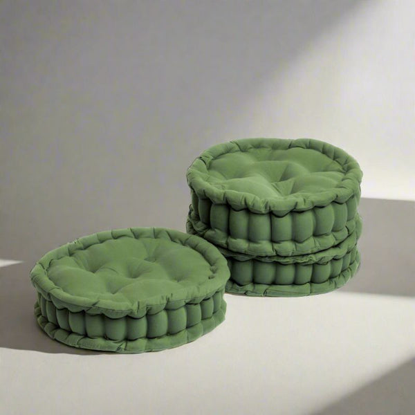 Buy Aidan Floor Cushion (Light Green) - Set Of Three Floor Cushions from Vaaree