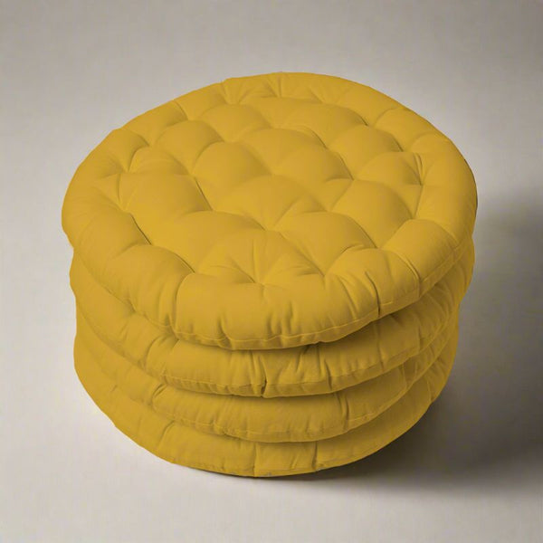 Buy Gloria Floor Cushion (Mustard Yellow) - Set Of Four Floor Cushions from Vaaree