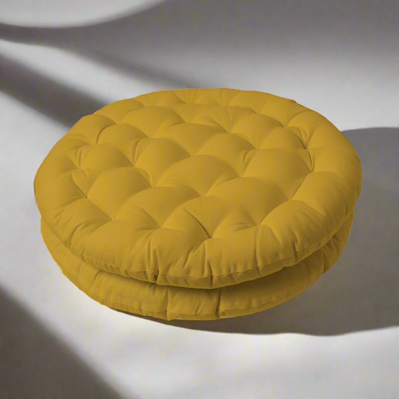 Buy Gloria Floor Cushion (Mustard Yellow) - Set Of Two Floor Cushions from Vaaree