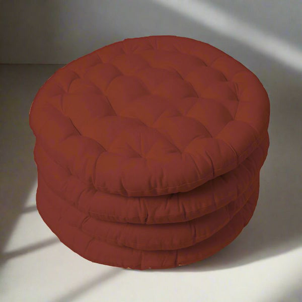 Buy Gloria Floor Cushion (Terracotta Brown) - Set Of Four Floor Cushions from Vaaree