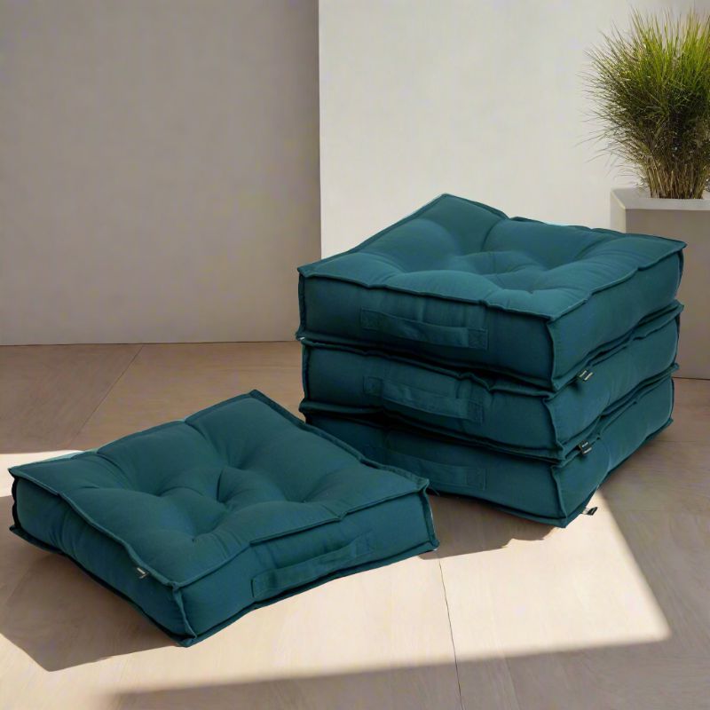 Buy Tara Floor Cushion (Botanical Green) - Set Of Four Floor Cushions from Vaaree