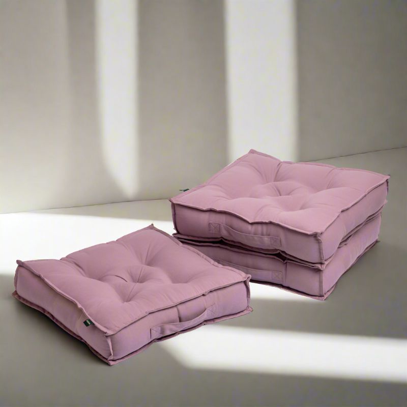 Buy Tara Floor Cushion (Lilac Purple) - Set Of Three Floor Cushions from Vaaree