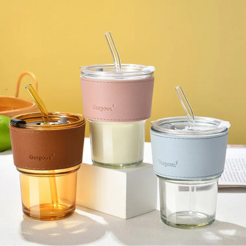 Buy Gorgeous Grip Sipper 450 ML Tumbler (Pink/Brown/Blue) - Set Of Three Bottle from Vaaree