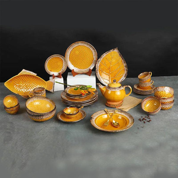 Buy Imala Handmade Dinner Set - Eighty Two Piece Set Dinner Set from Vaaree