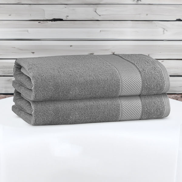 Buy Reign Bath Towel (Steel Grey) - Set Of Two Bath Towels from Vaaree