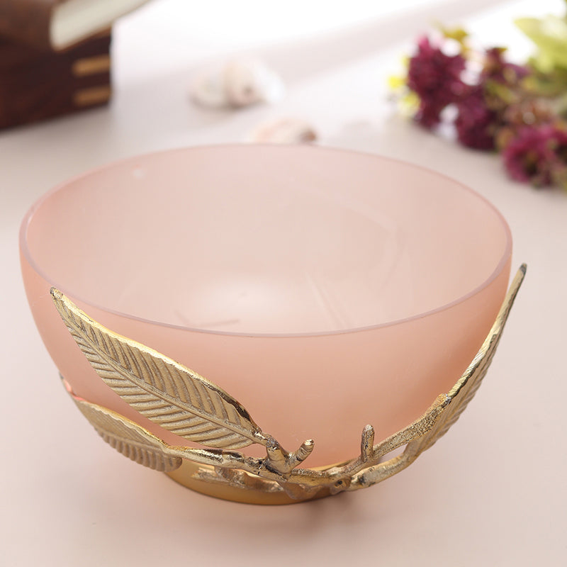 Buy Adro Accent Bowl - Peach Accent Bowls & Trays from Vaaree