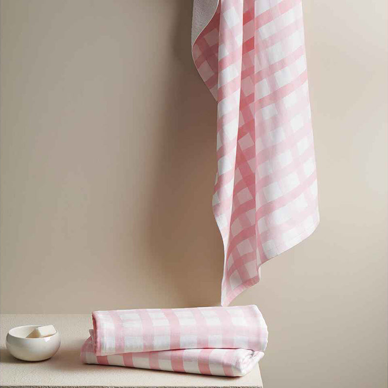 Buy Imrie Cotton Terry Towel Combo (Pink & White) - Four piece set Towel Sets from Vaaree