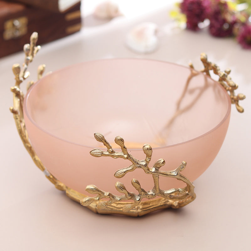 Buy Roscoe Branched Accent Bowl - Peach Accent Bowls & Trays from Vaaree