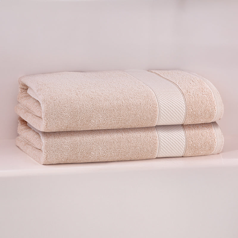 Buy Reign Bath Towel (Sandstone) - Set Of Two Bath Towels from Vaaree