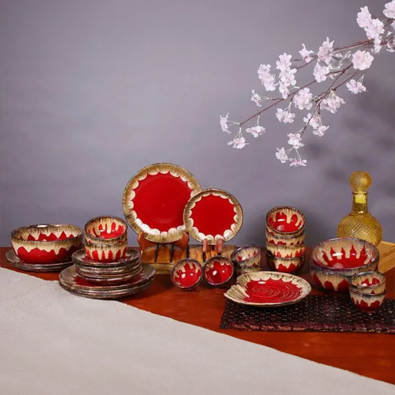 Buy Gramae Handmade Dinner Set - Eighty Two Piece Set Dinner Set from Vaaree