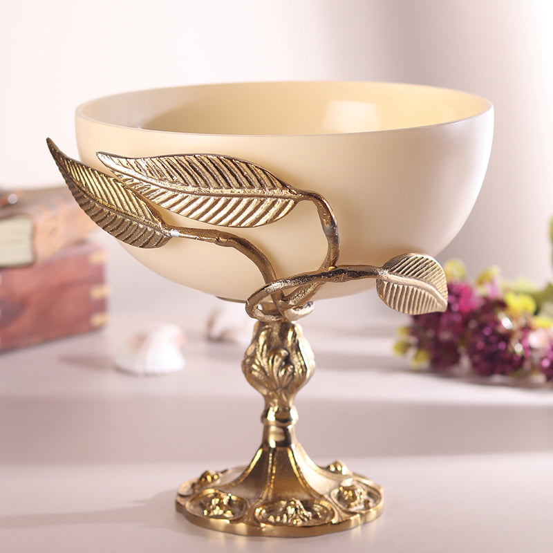 Buy Gemma Accent Bowl - Cream Accent Bowls & Trays from Vaaree