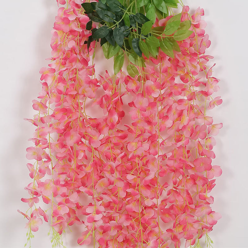 Artificial Flowers - Faux Hanging Orchid Vine (Pink) - Set Of Twelve