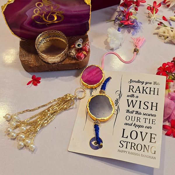 Khushi Agate Rakhi Gift Box