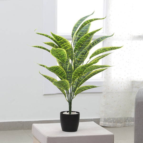 Artificial Plants - Faux Snake Plant With Pot - 2.2 Feet