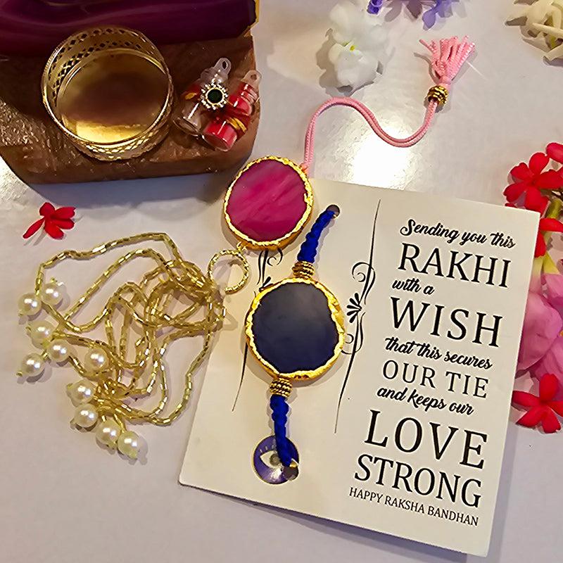 Buy Khushi Agate Rakhi Gift Box Rakhi Hamper from Vaaree