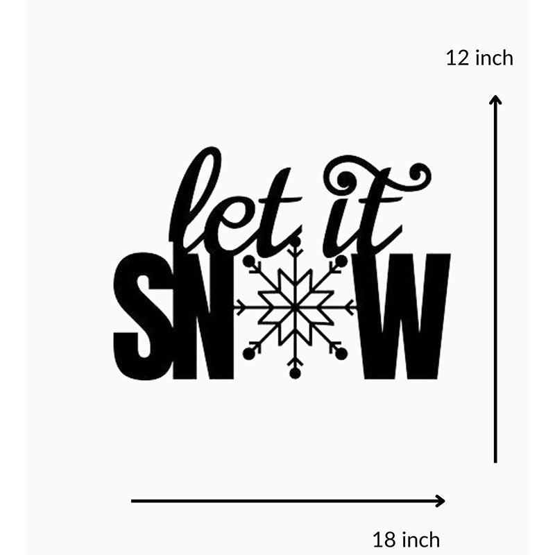 Wall Accents - Let It Snow Black Wall Art