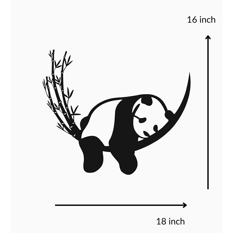 Buy Panda On Bamboo Black Wall Art Wall Accents from Vaaree