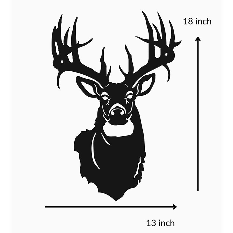 Wall Accents - Reindeer Emerge Black Wall Art