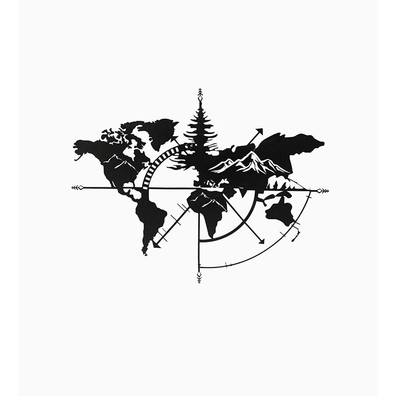 Buy World Map Wander Black Wall Art Wall Accents from Vaaree