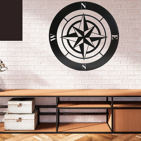 Wall Accents - Compass Black Wall Art