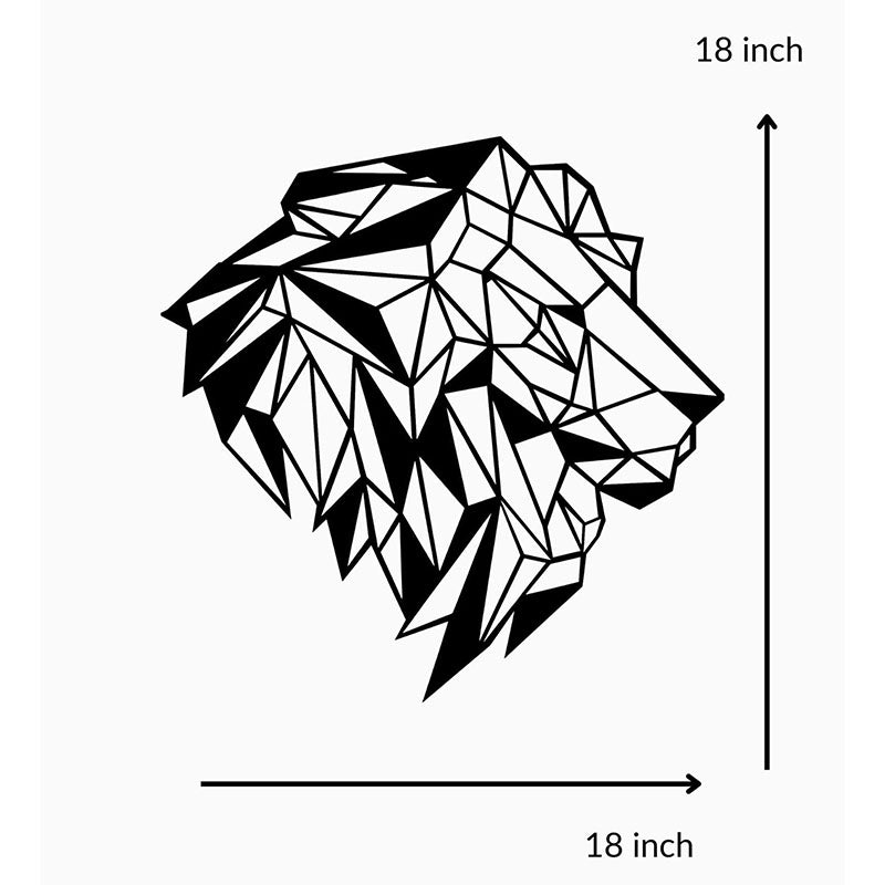 Wall Accents - Lion Black Wall Art