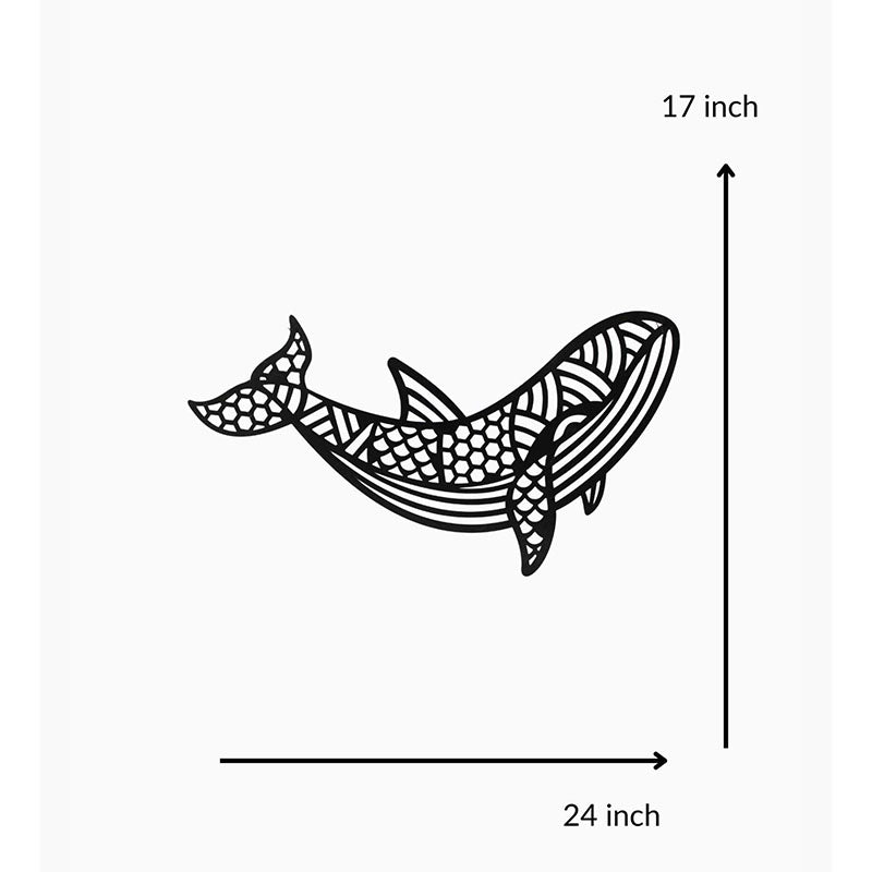 Wall Accents - Whale Black Wall Art