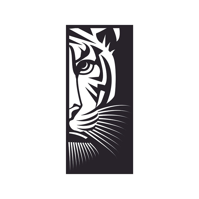 Wall Accents - Tiger Panel Black Wall Art